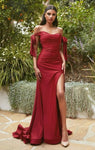 #CD943 Satin Stretch Bridesmaids Gown