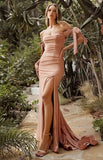 #CD943 Satin Stretch Bridesmaids Gown