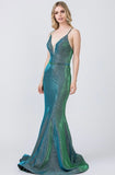 #0491131 Glitter Two toned Gown