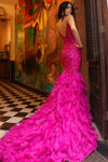 #C1422-FEATHER Gown
