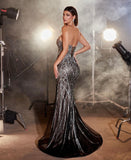 #Cc6018 STRAPLESS EMBELLISHED MERMAID GOWN