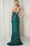 #345-050-SQN Mirror Sequins Gown