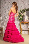 #GL3315 Sequins strapless Gown