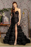 #GL3315 Sequins strapless Gown
